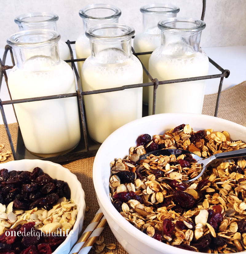 Nutty Granola With Cranberries and Raisins