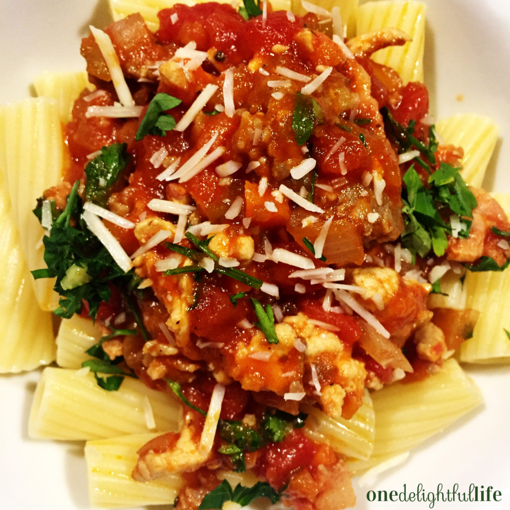 Dutch Oven Bolognese Sauce onedelightfullife